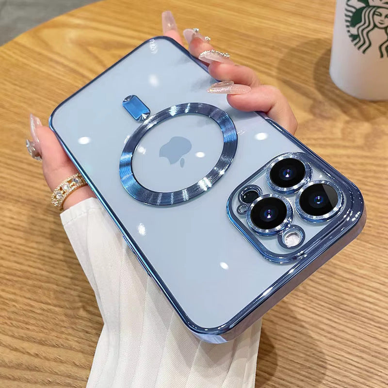 iPhone - Electroplating Glitter Transparent Magsafe Case