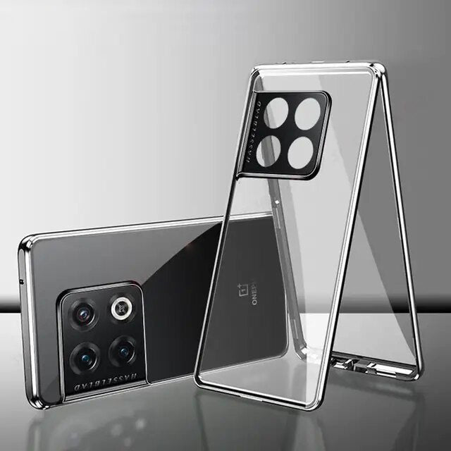 OnePlus Series - 360° (Front+Back) Metal Body Protection Glass Case