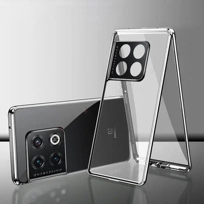 OnePlus Series - 360° (Front+Back) Metal Body Protection Glass Case