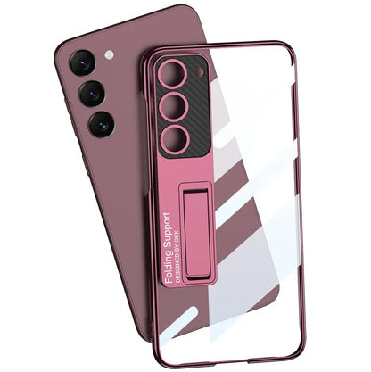 Galaxy S Series - Anti-Yellowing Transparent Kickstand Protective Case