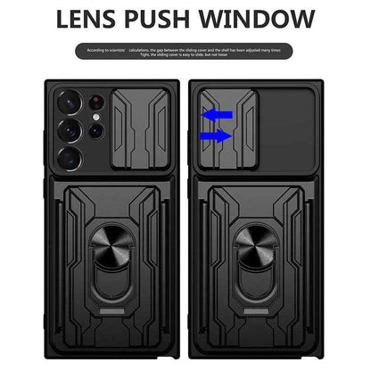 Galaxy S Series -  Slide Lens Camera Cover & Card Holder Case