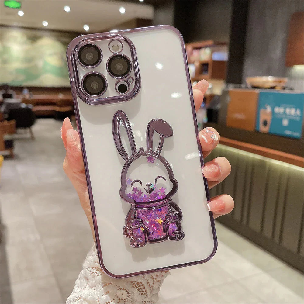 Rabbit Pattern Glitter Case
