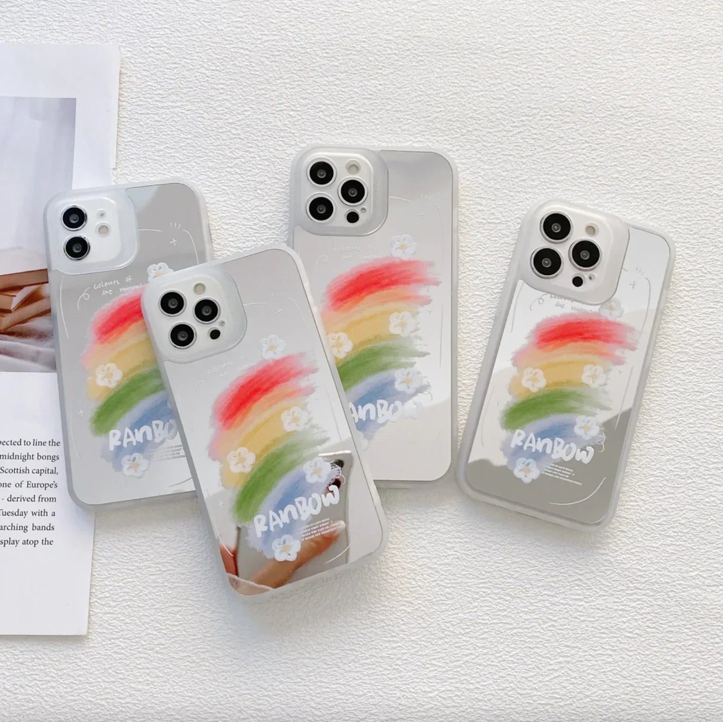 Reflective Mirror Rainbow Pattern Phone Case an Product By GoGirlish