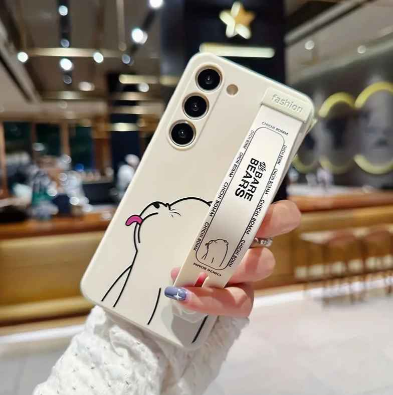 Galaxy S23 Ultra - Cute Bear Wrist Band Case