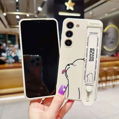 Galaxy S23 Ultra - Cute Bear Wrist Band Case