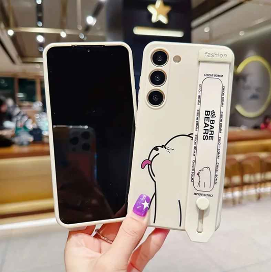 Galaxy S23 Ultra - Cute Bear Wrist Band Case