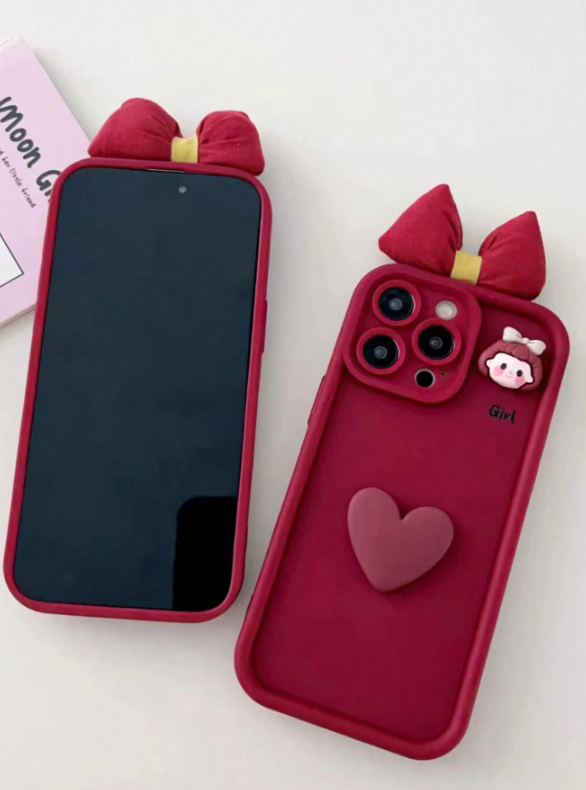Bow & Heart Charm Case - iPhone