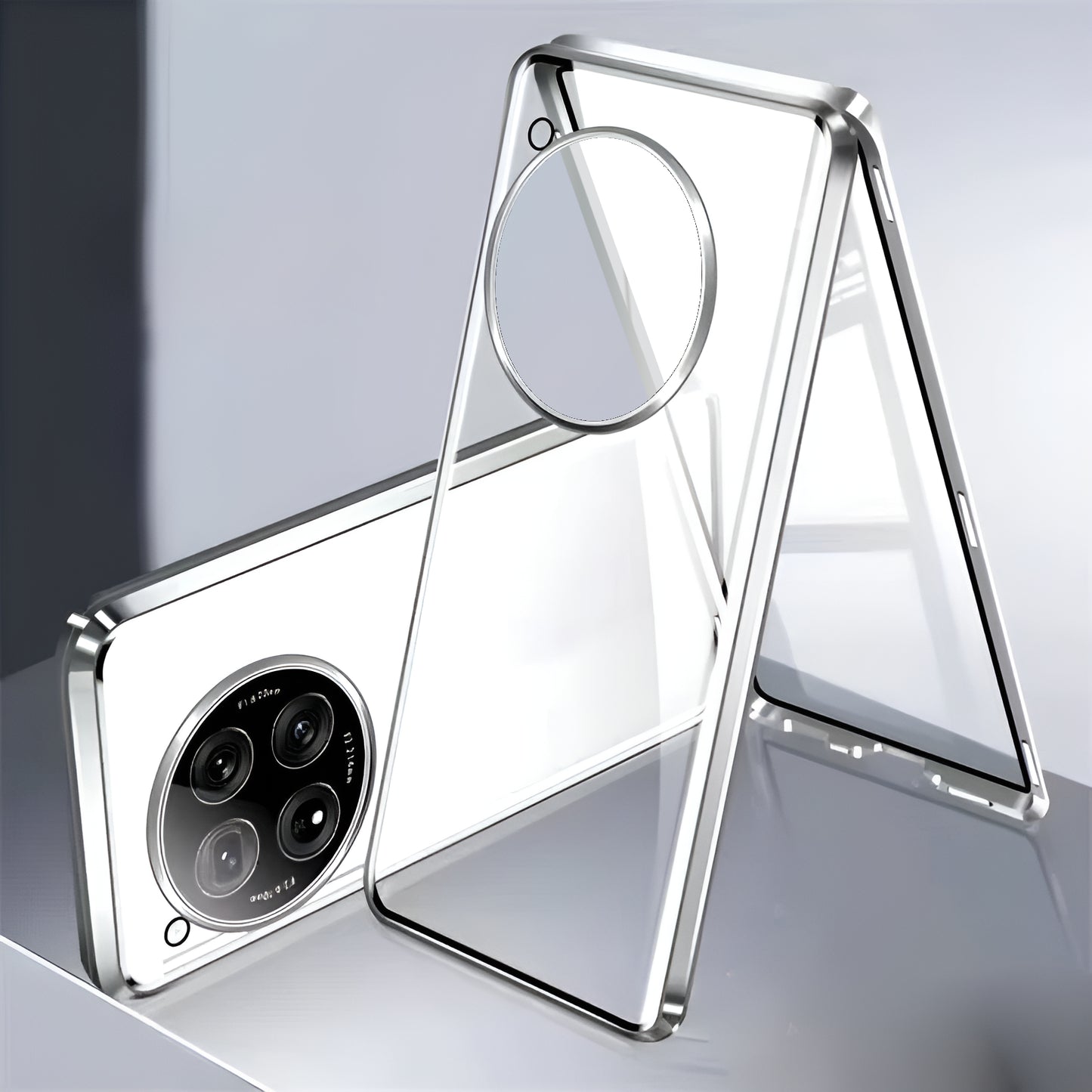 OnePlus Series - 360° (Front+Back) Metal Body Protection Glass Case