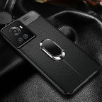 OnePlus - Urban Elegance Leather Ring Stand Case