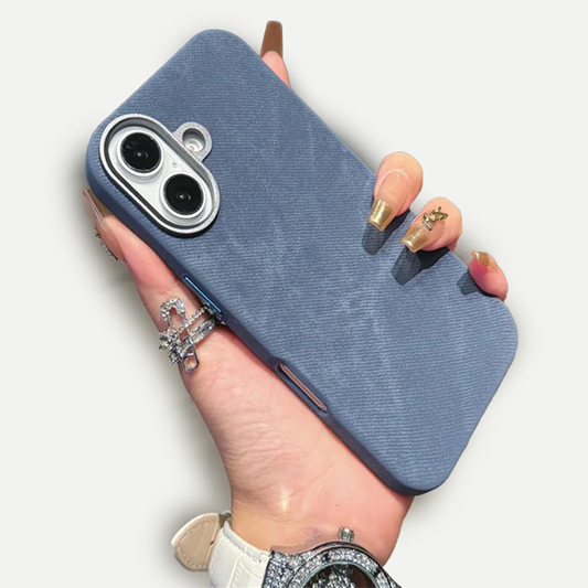 Velvet Edge Leather Case - Blue