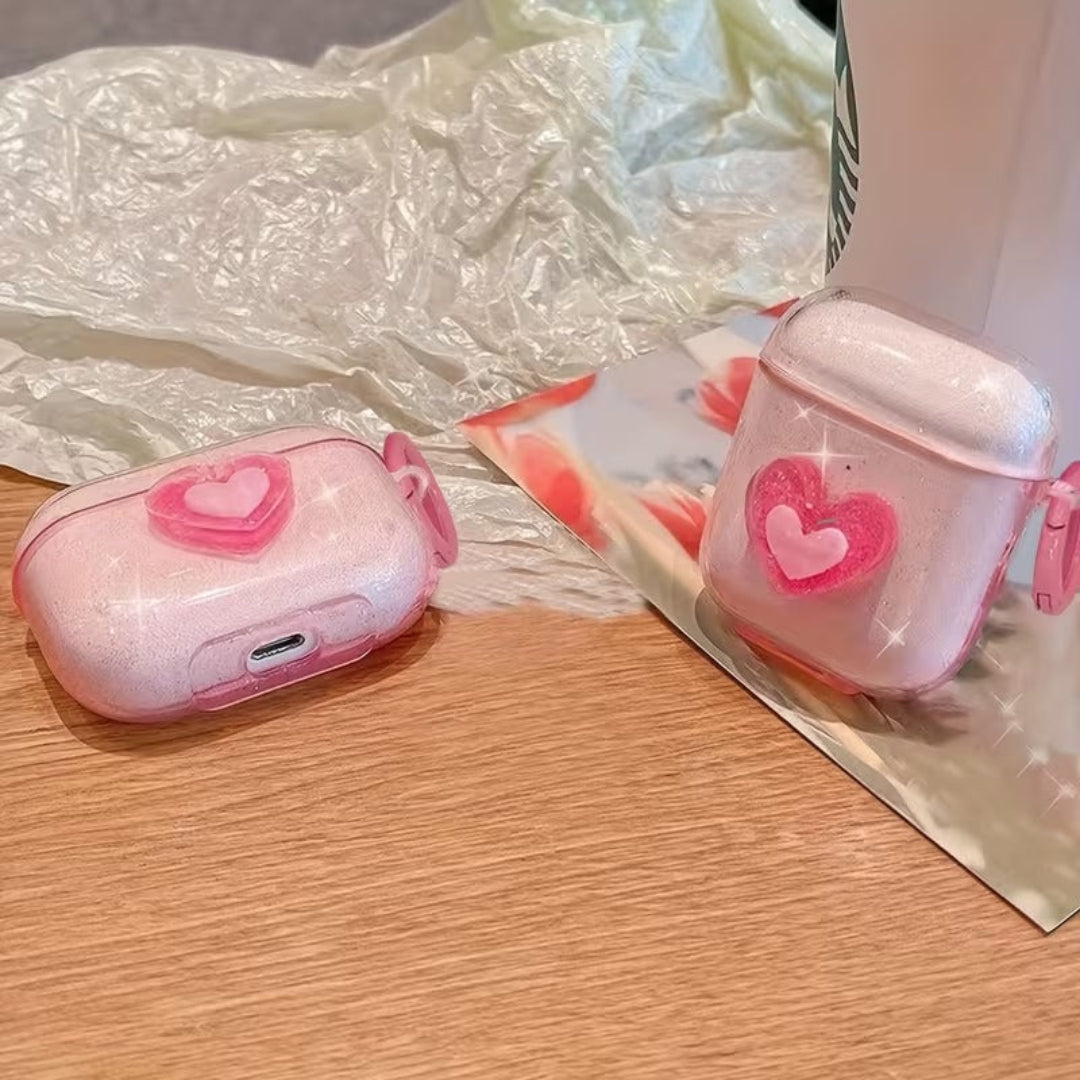 SweetHeart Glitter AirPods Case