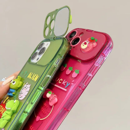Flip Mirror 3D Cartoon Case