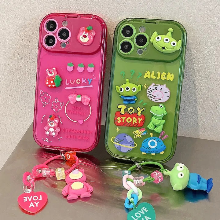 Flip Mirror 3D Cartoon Case