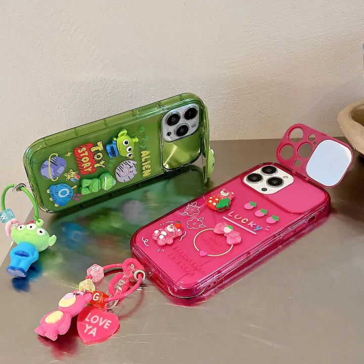 Flip Mirror 3D Cartoon Case