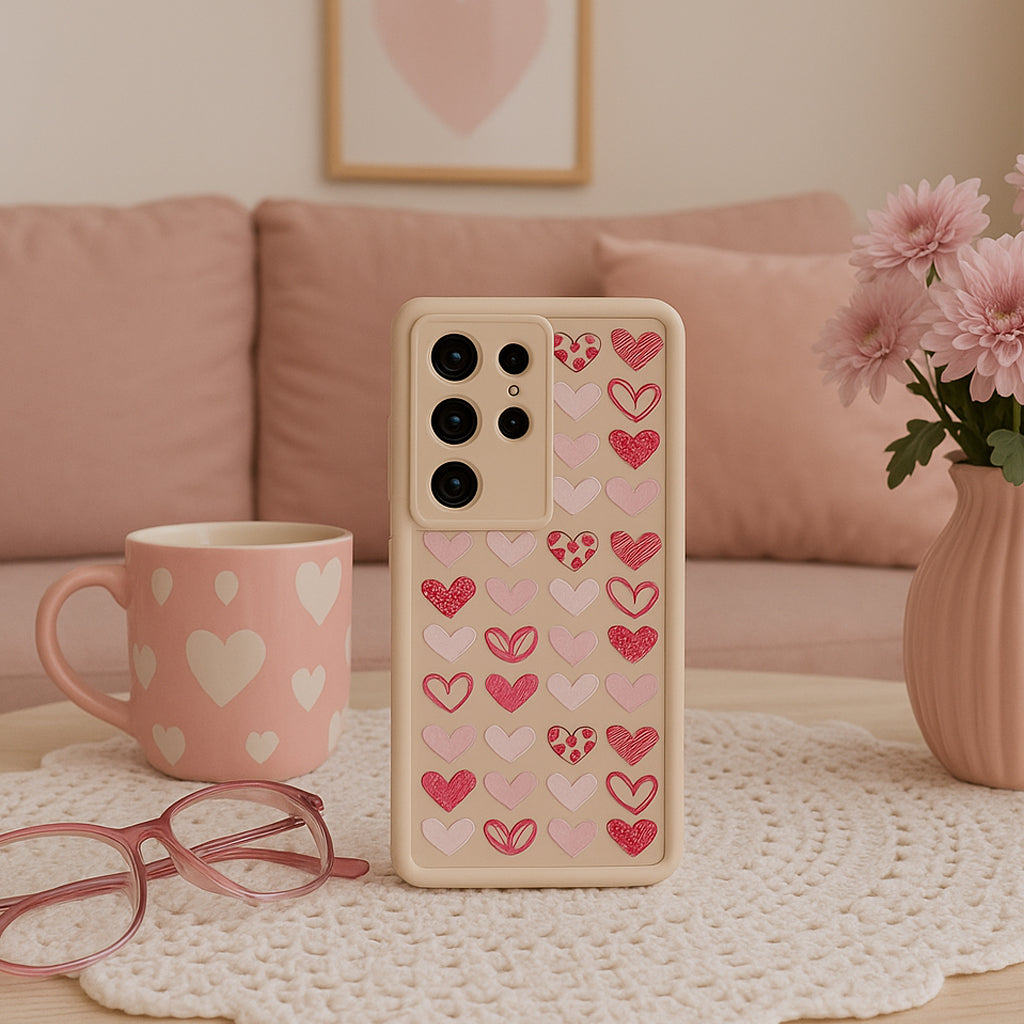 Doodle Love Hearts Case