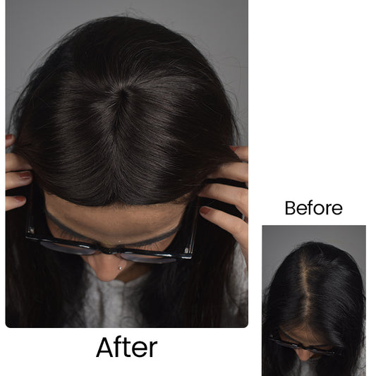 Invisible Human Hair Lace Topper - 18 Inch