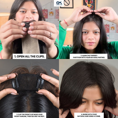 Mini Silk Base Scalp Hair Topper 3*4Inc