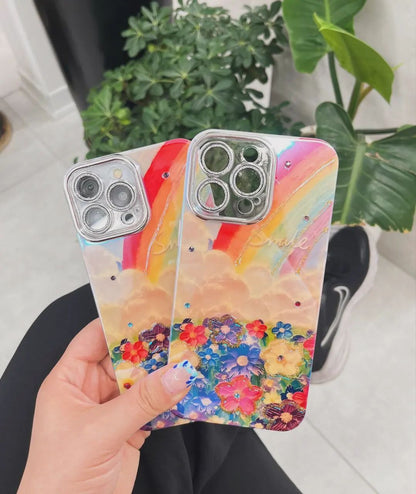 iPhone - Vibrant Petal Rainbow Case