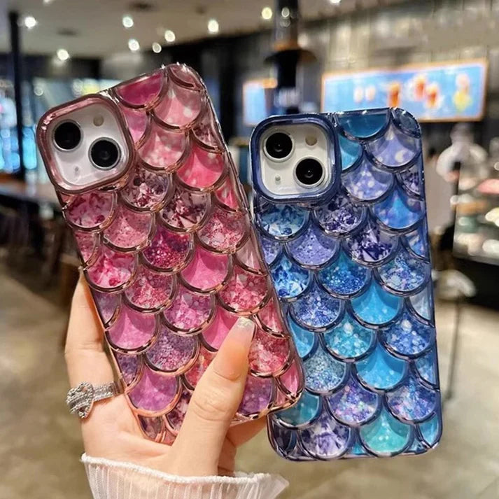 Glitter Mermaid Pattern Case - iPhone