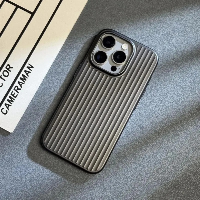 Ribbed Metallic Case - iPhone