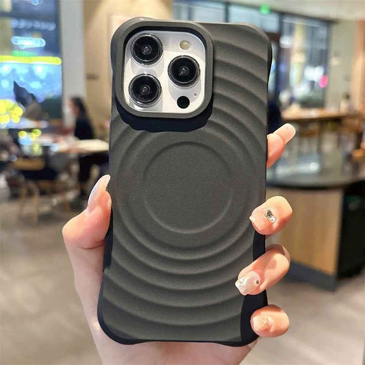 Black Magsafe Water Ripple Case