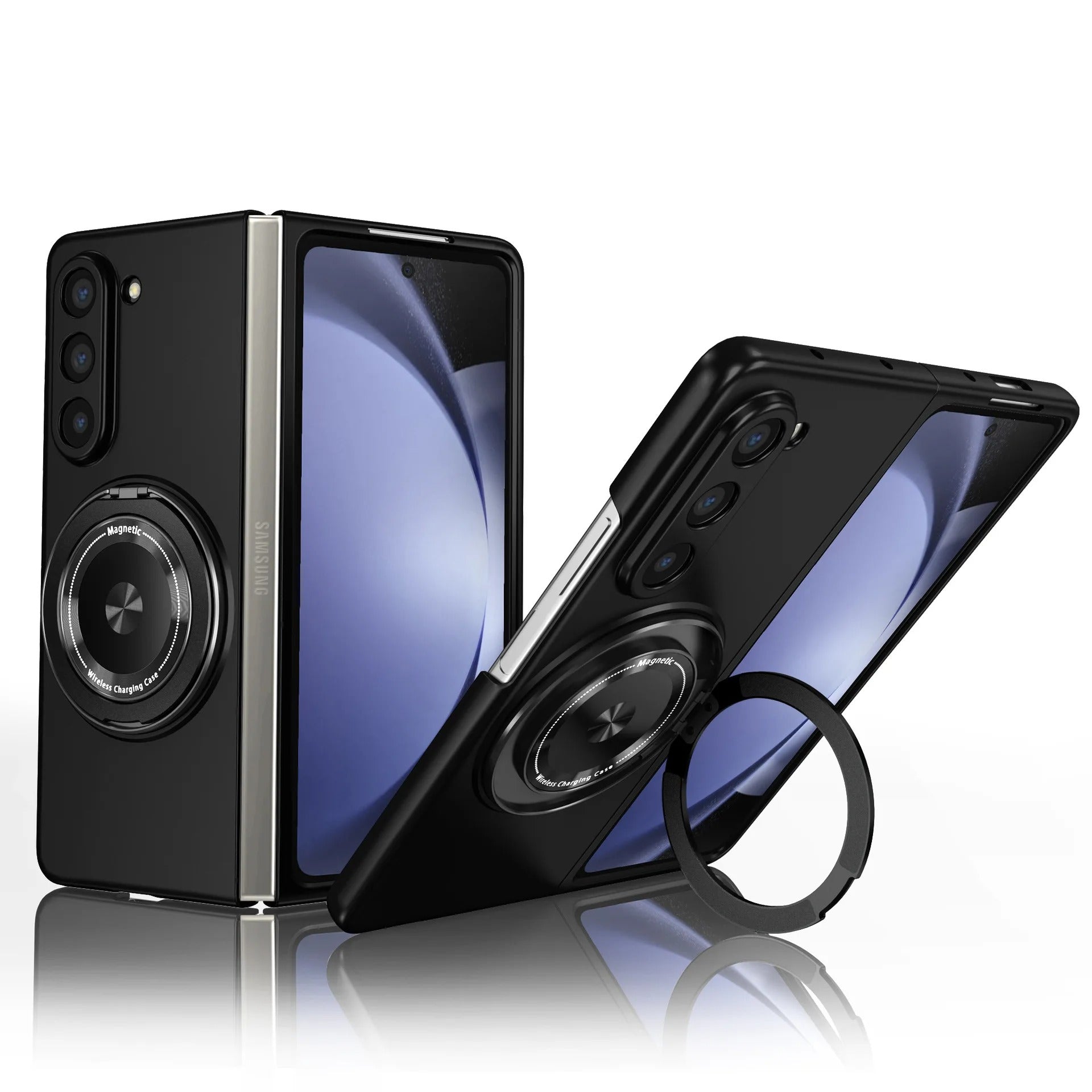Galaxy Z Fold Series - Magnetic Ring Kickstand Case