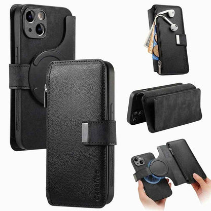 iPhone Series - Detachable Card Solt Wallet Leather Case
