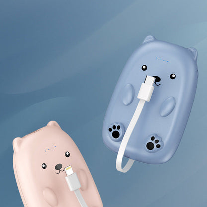 Bear Cartoon Built In Cable Power Bank 10,000 mAh