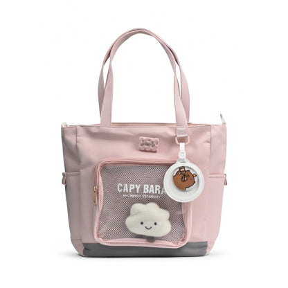 Soft Canvas Backpack for Women - Pink