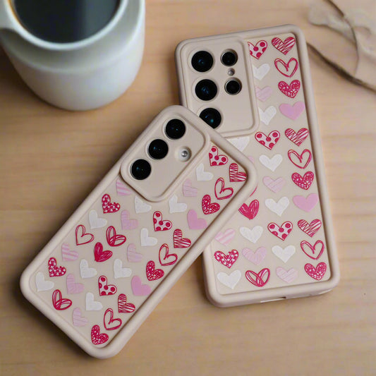 Doodle Love Hearts Case