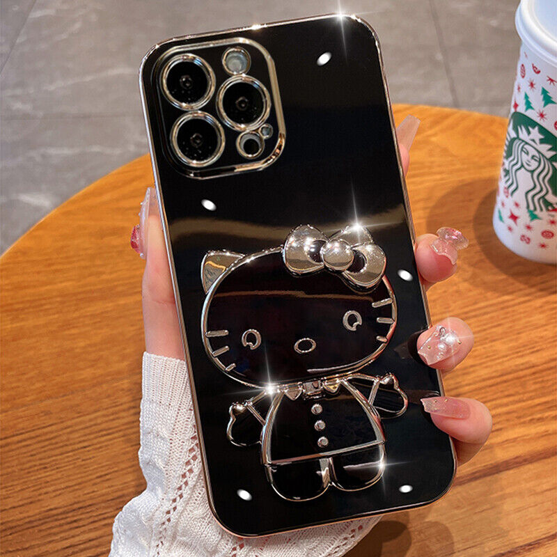 Mirror Kitty Stand Case - iPhone