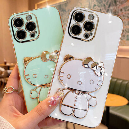 Mirror Kitty Stand Case - iPhone