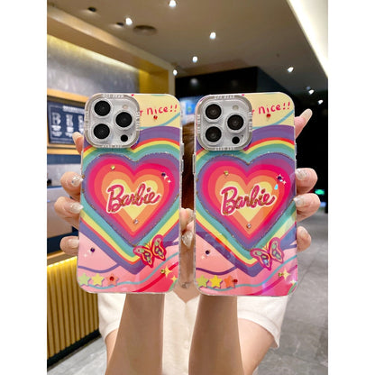 Heart Pattern Barbie Case - iPhone