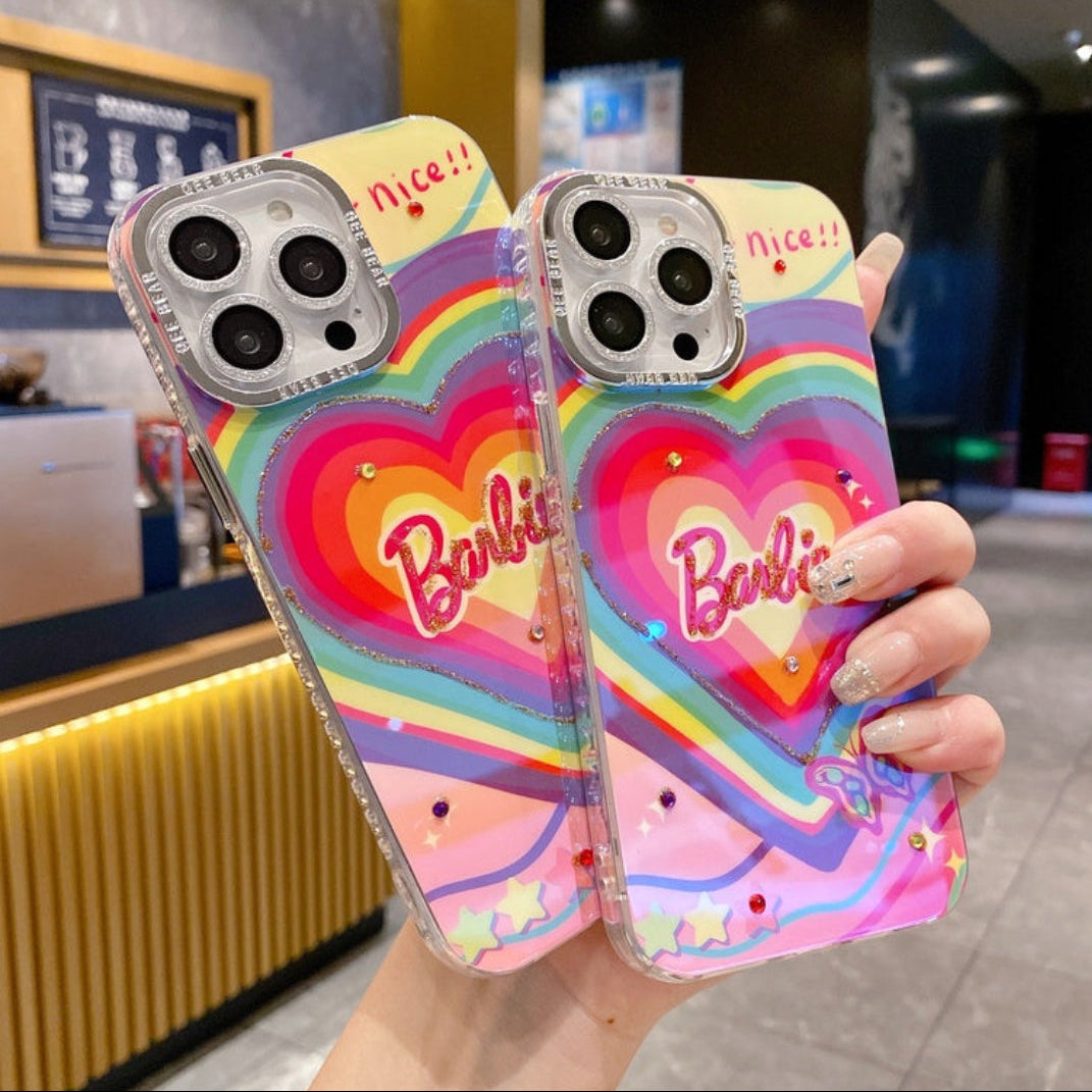 Heart Pattern Barbie Case - iPhone Series