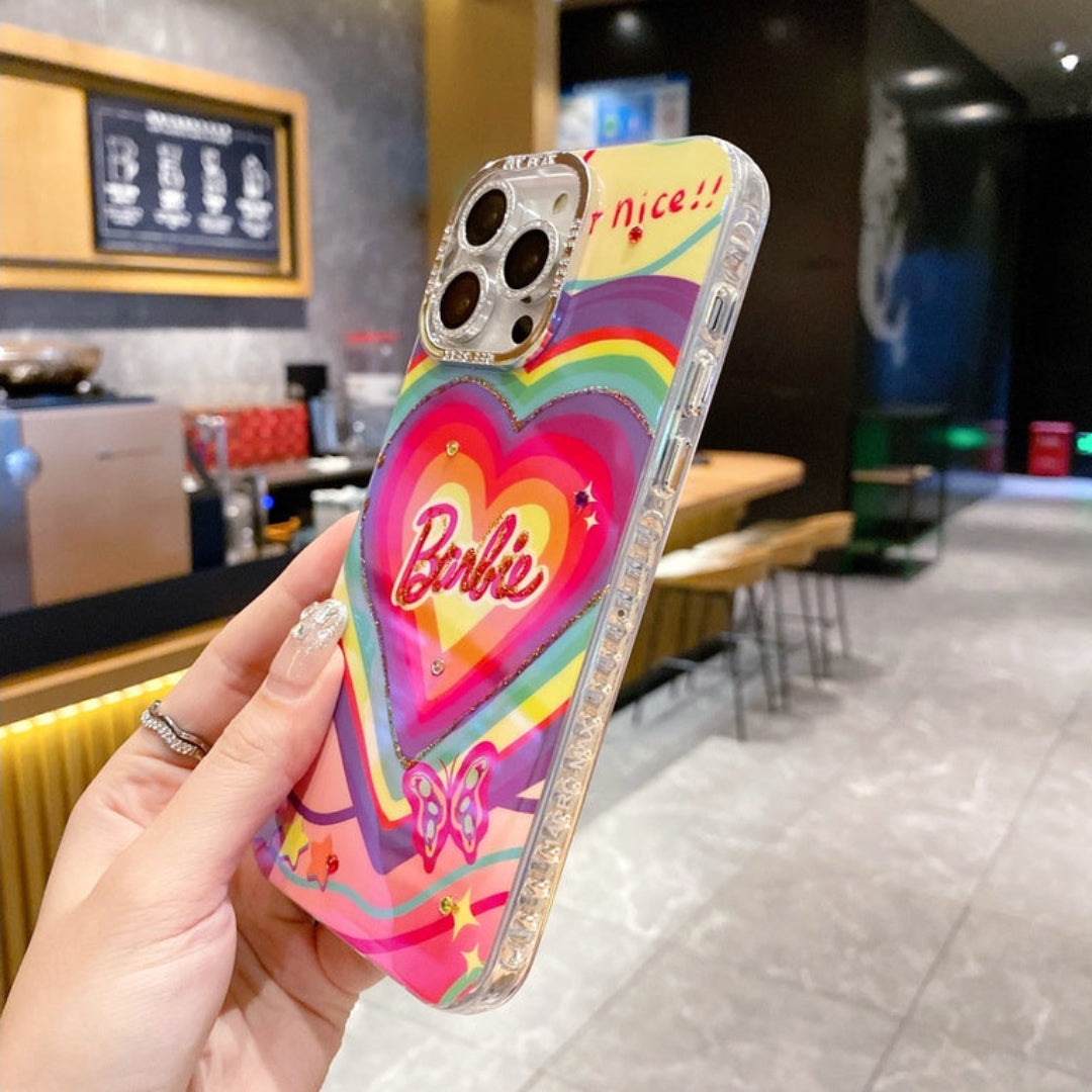 Heart Pattern Barbie Case - iPhone Series