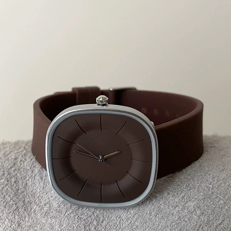 SquareFlex Silicone Strap Watch