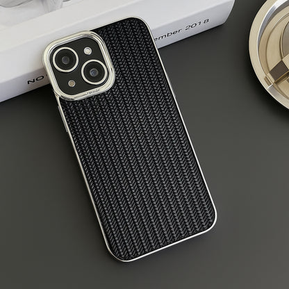 iPhone Series - Textured Weave Luxe Case - Black