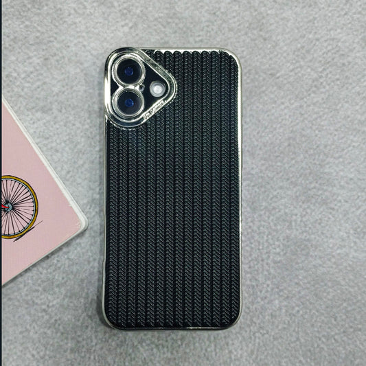 iPhone Series - Textured Weave Luxe Case - Black