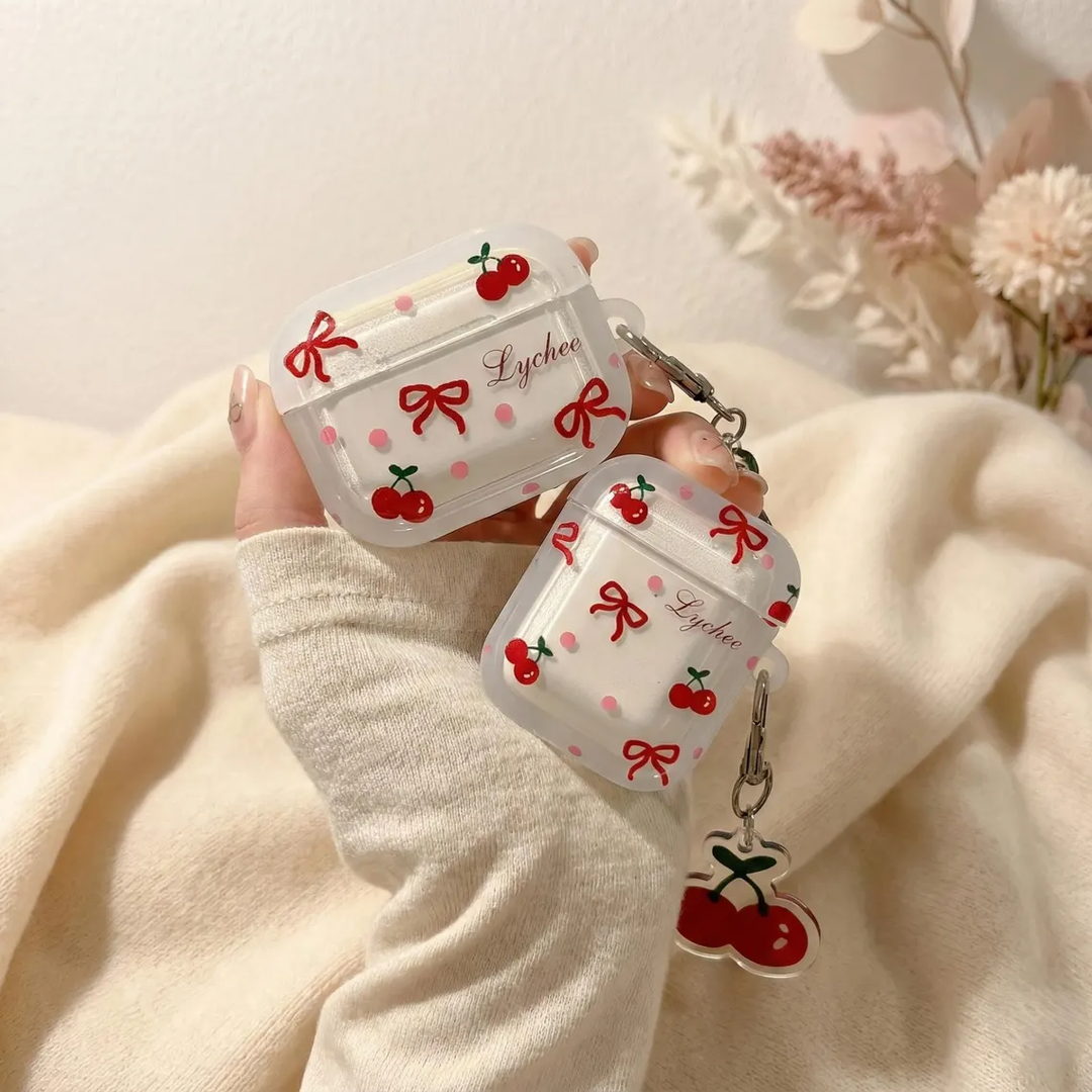 Cute Korean Cherry AirPods Case