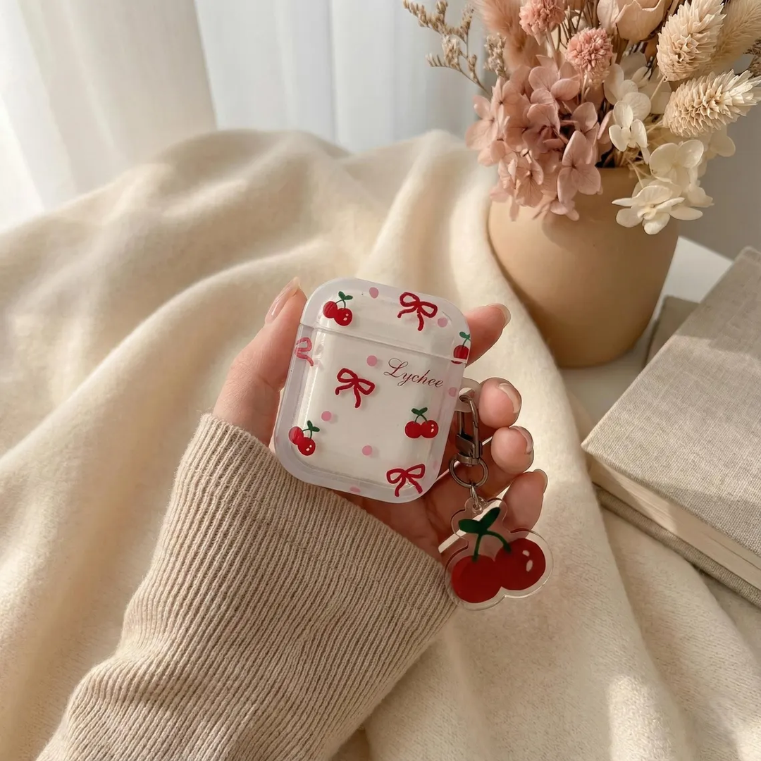 Cute Korean Cherry AirPods Case